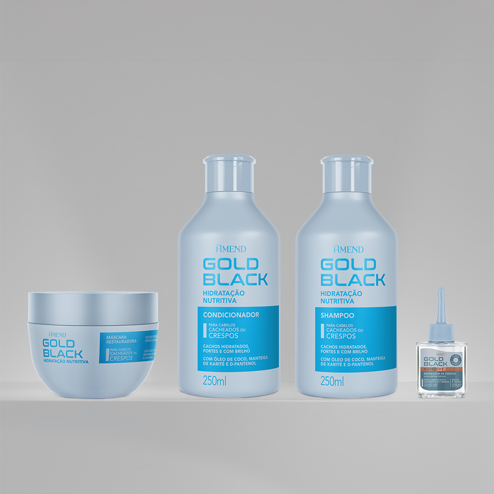 Kit Amend Gold Black Hidratação Nutritiva | 4 produtos image number 1